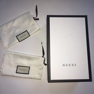 Empty Gucci Shoe Box & Dust Bags.